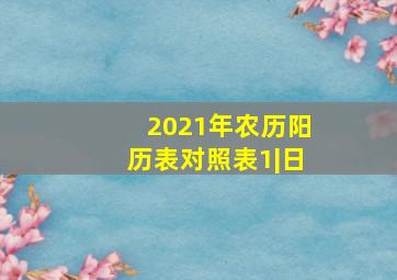 2021年农历阳历表对照表1|日